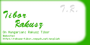 tibor rakusz business card